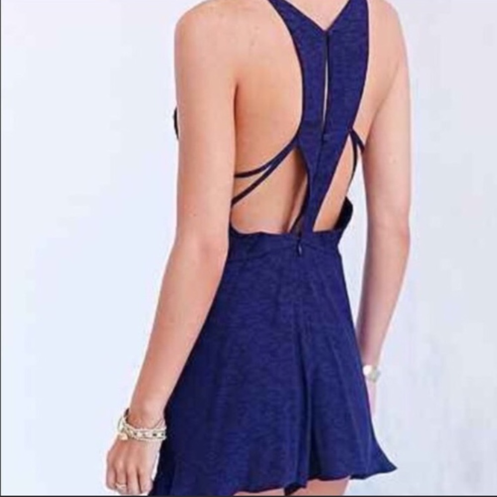 Urban Outfitters Cope Strappy Jacquard Romper